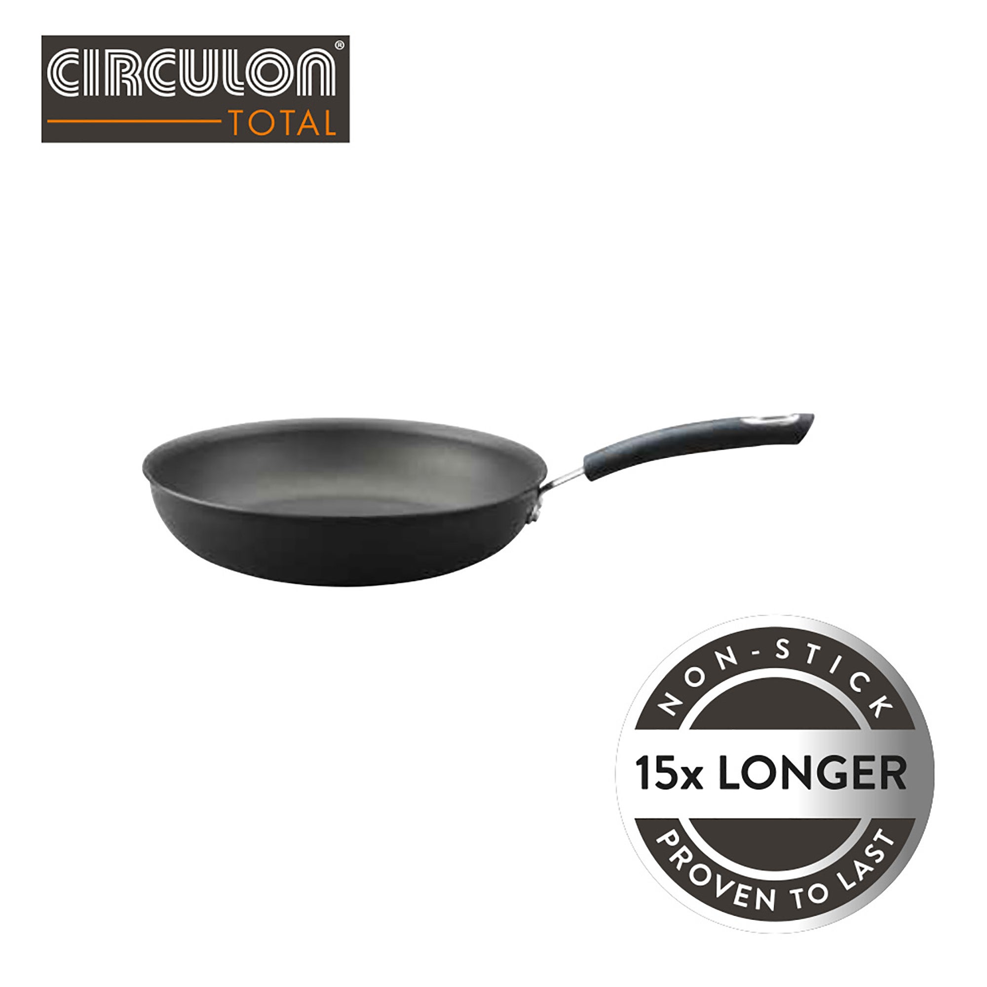 Circulon Total Non-stick Hard Anodised Aluminium Frying Pan, 22cm