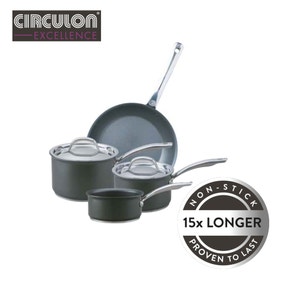 Circulon Excellence Hard Anodised Non-Stick Induction 4 Piece Pan Set