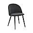 Astrid Cord Dining Chair Charcoal (Grey)