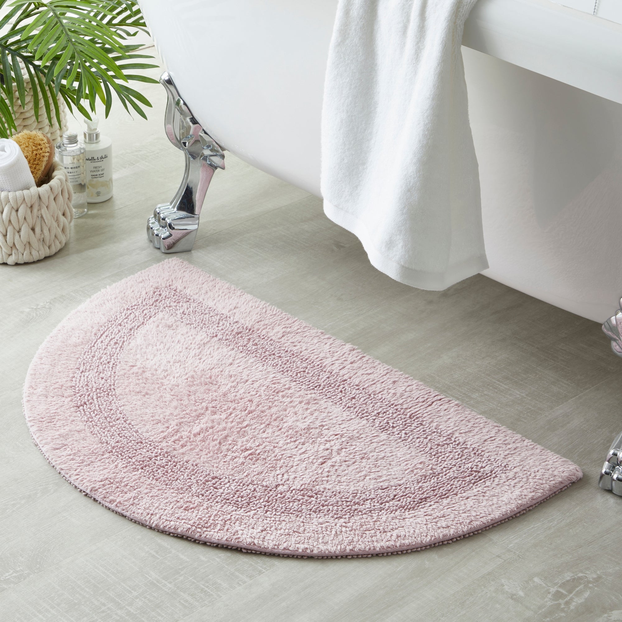 Corner Shower Mat 70 X 35cm 100% Cotton L-shaped Bath Mat Super Soft,  Absorbent Grey Bathroom Corner Shaped Mat 
