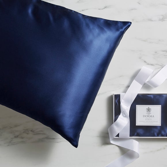 Blue silk clearance pillow