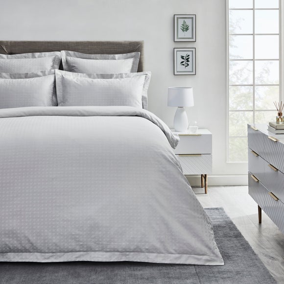 silver cotton duvet cover