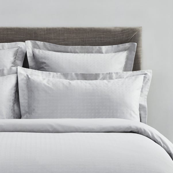 Dorma Purity Marlia Silver Cotton Jacquard Continental Pillowcase