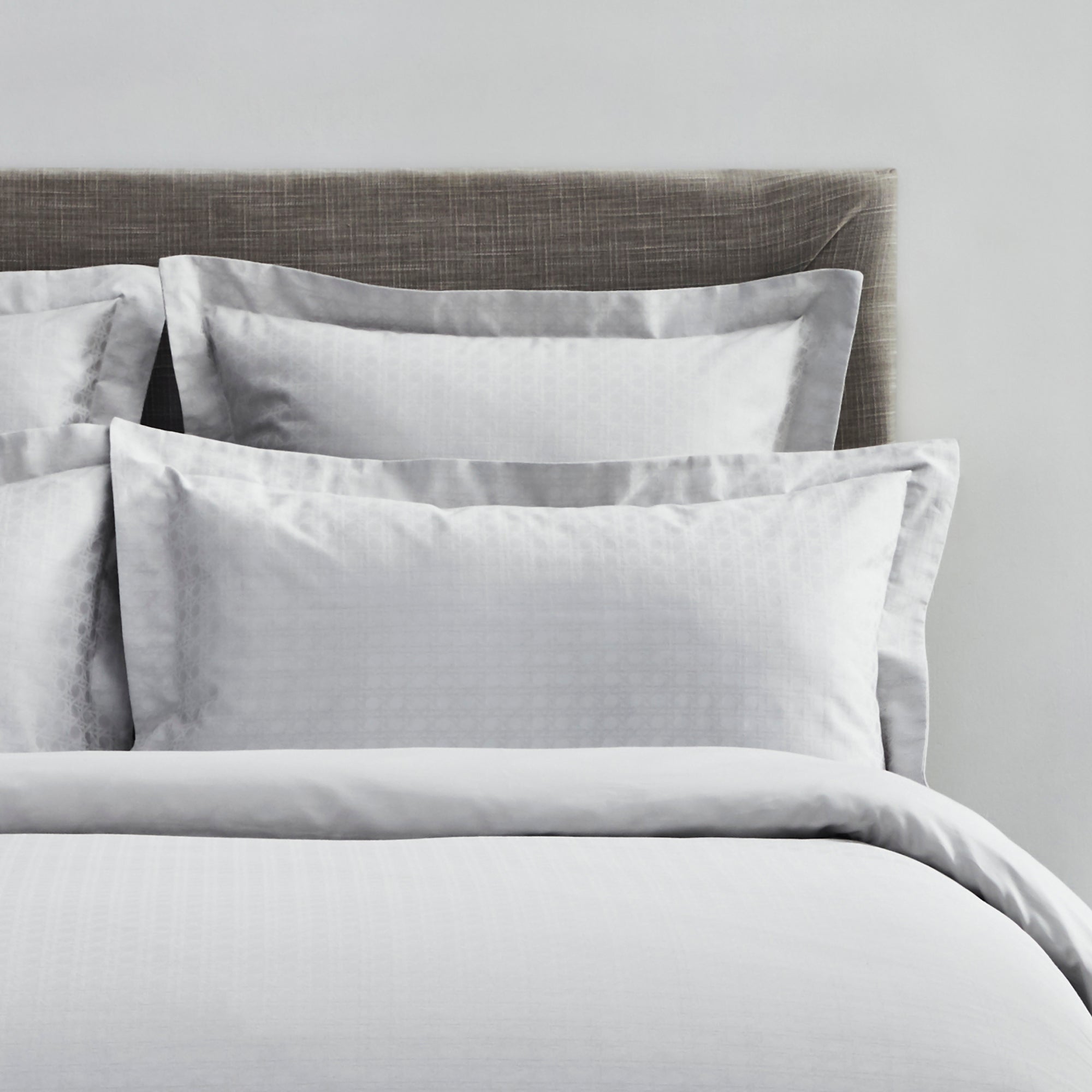 Dorma Purity Marlia Silver Cotton Jacquard Continental Pillowcase Grey