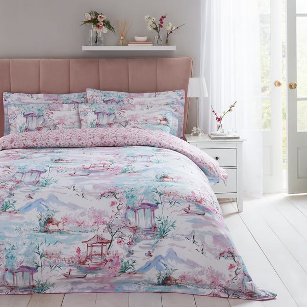 Dorma Tranquil Garden 100% Cotton Duvet Cover and Pillowcase Set image 1 of 3