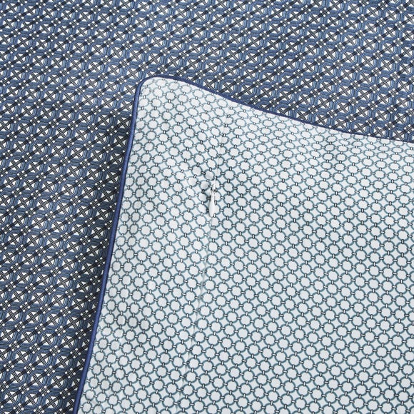 Dorma Abbotswood 100 Cotton Navy Duvet Cover and Pillowcase Set Dunelm