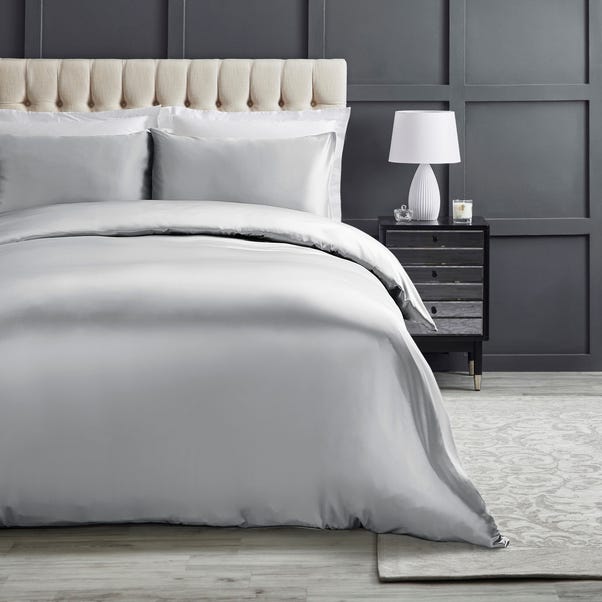 Dorma Silver Silk Duvet Cover | Dunelm