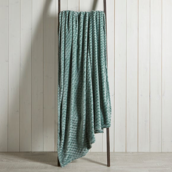 Teal best sale throw dunelm