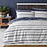 Falmouth Navy Striped Reversible Duvet Cover and Pillowcase Set  undefined