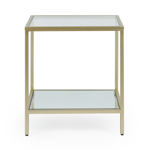 Claudia Gold Effect Square Side Table Gold