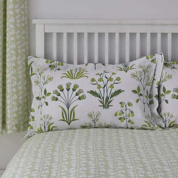 Florentina Green 100% Cotton Oxford Pillowcase image 1 of 3