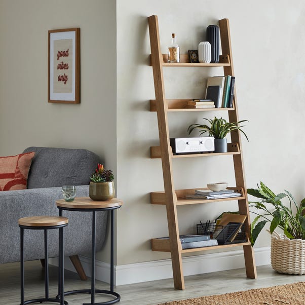 Fulton Ladder Bookcase Dunelm, How To Secure Leaning Bookcase Wall