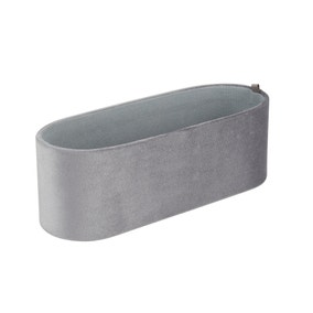 Luxe Grey Velvet Slim Storage Box