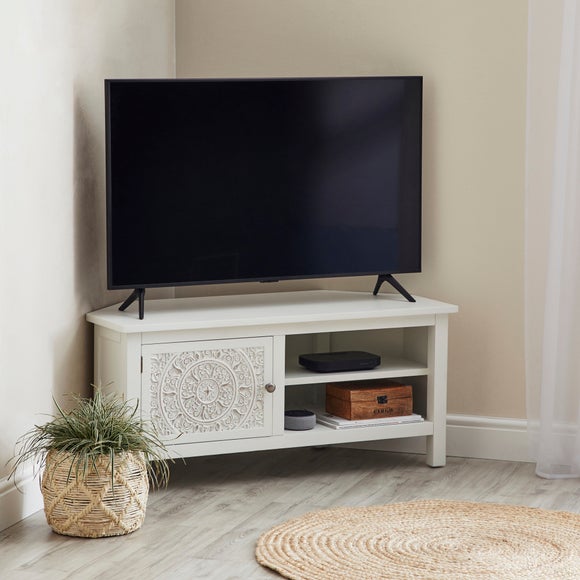 dunelm white gloss tv unit