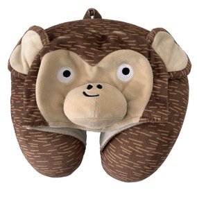Kids Hooded Monkey Travel Pillow