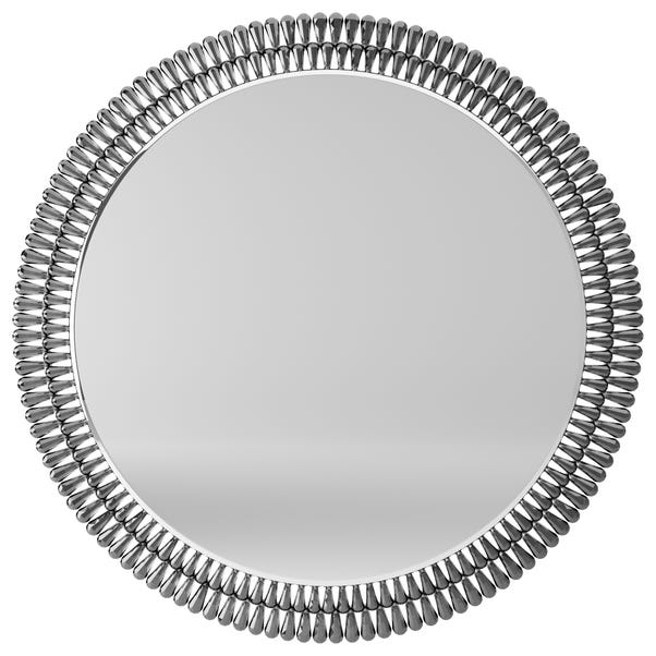 Glam Gem Edge Round Smoked Wall Mirror, 76cm image 1 of 3