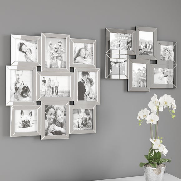 Silver Mirrored Multi Photo Frame | Dunelm