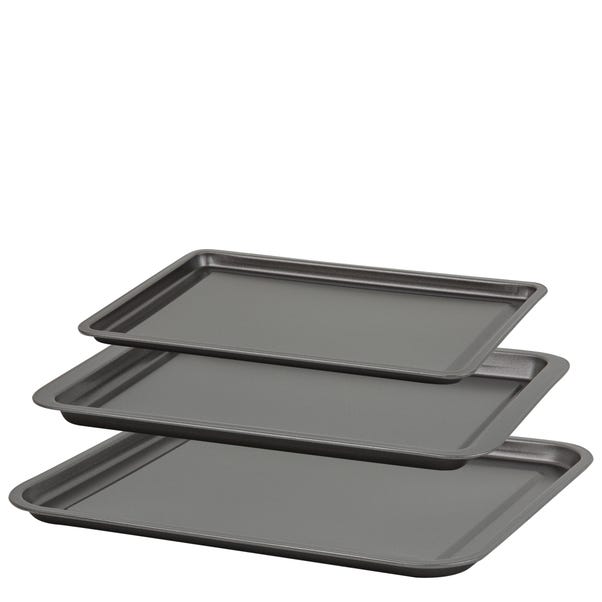 Set of 3 Oven Trays Pewter