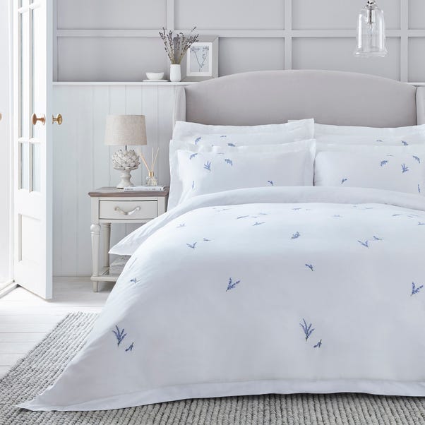 Dorma Ashmore Lavender 100% Cotton Duvet Cover and Pillowcase Set image 1 of 3