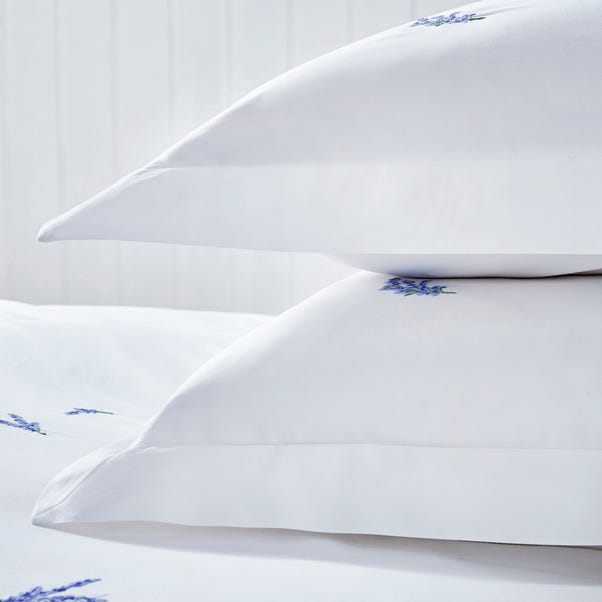 Dorma Ashmore Lavender 100% Cotton Oxford Pillowcase Pair image 1 of 4