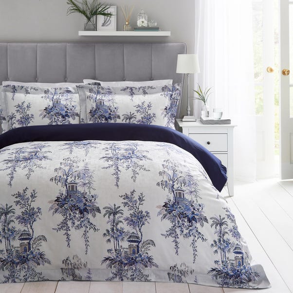 Dorma Madara Floral Reversible 100% Cotton Duvet Cover and Pillowcase Set image 1 of 5
