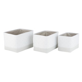 Beautiful Basics Grey Polka Storage Baskets