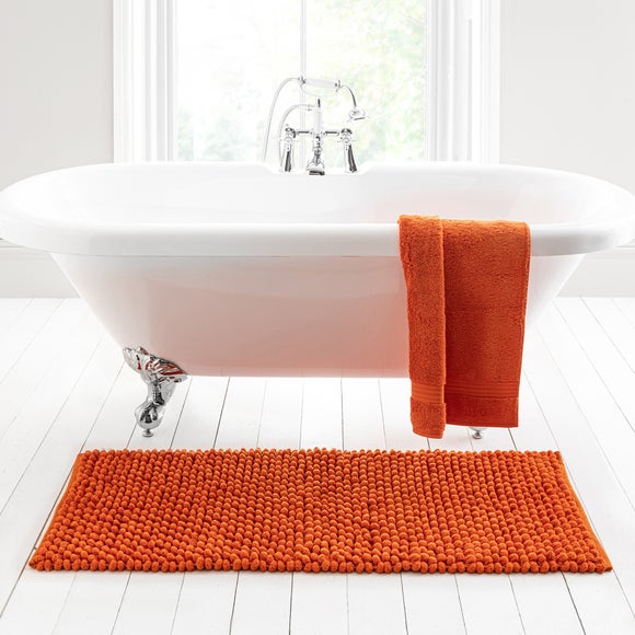 orange bathroom rugs