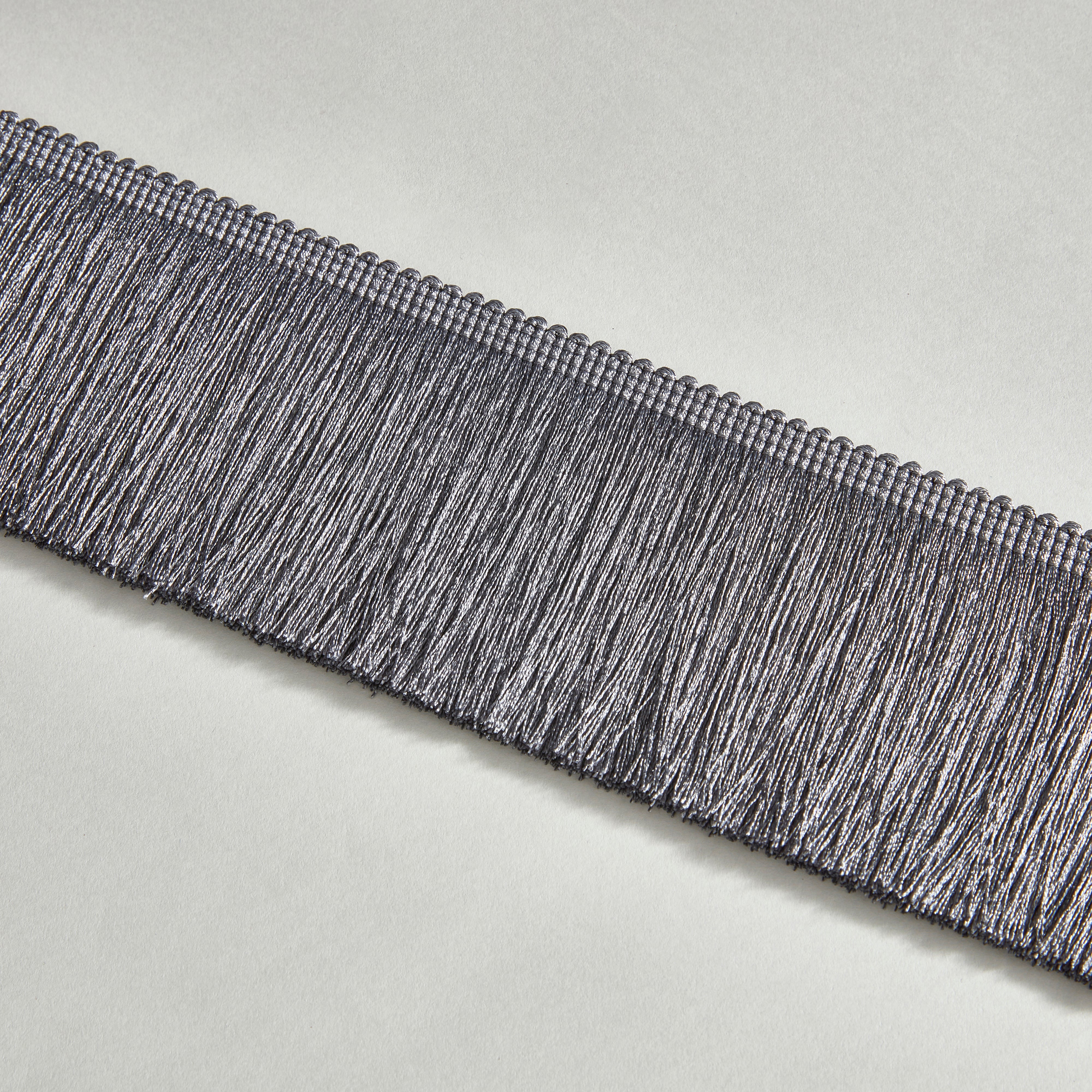 Click to view product details and reviews for Silky Fringe 5m Length Charcoal.