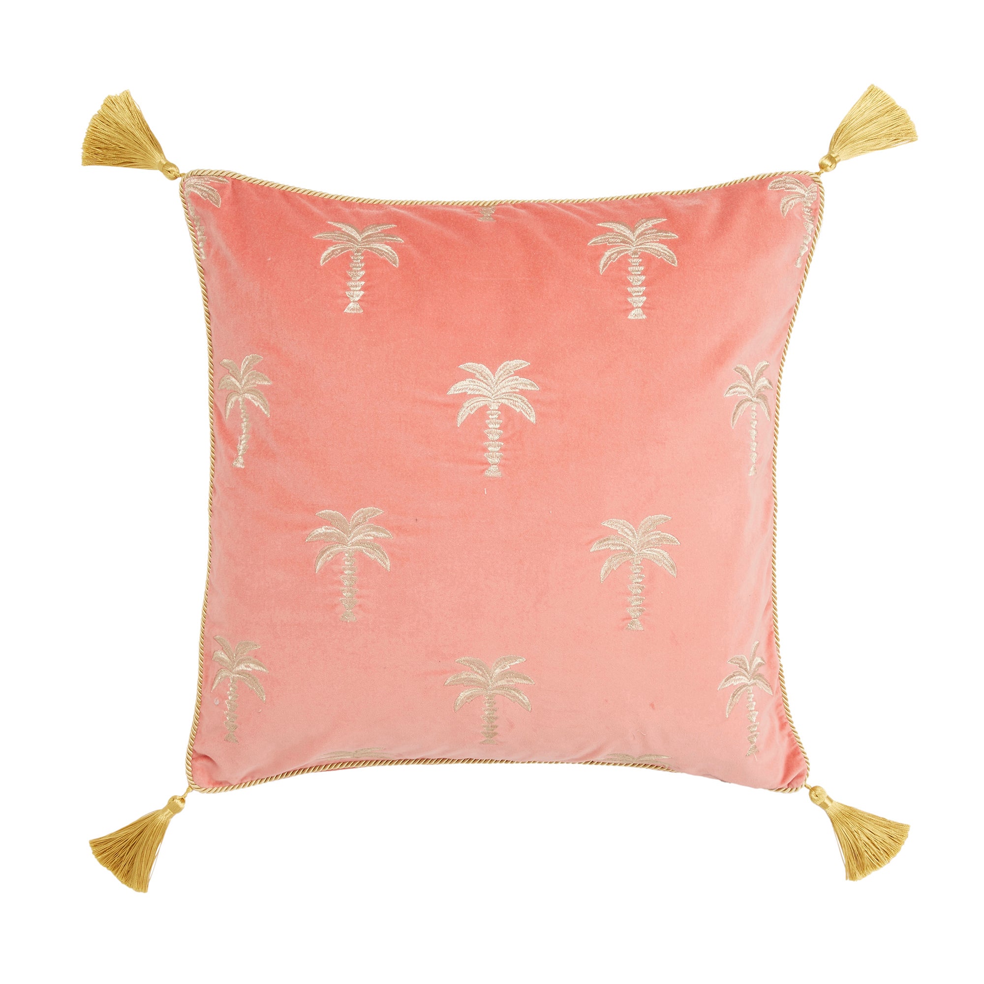 Click to view product details and reviews for Palm Tree Cushion Coral White.