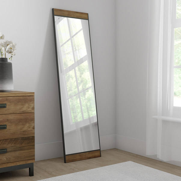 Fulton Full Length Mirror, 160x45cm Dark Wood (Brown) undefined