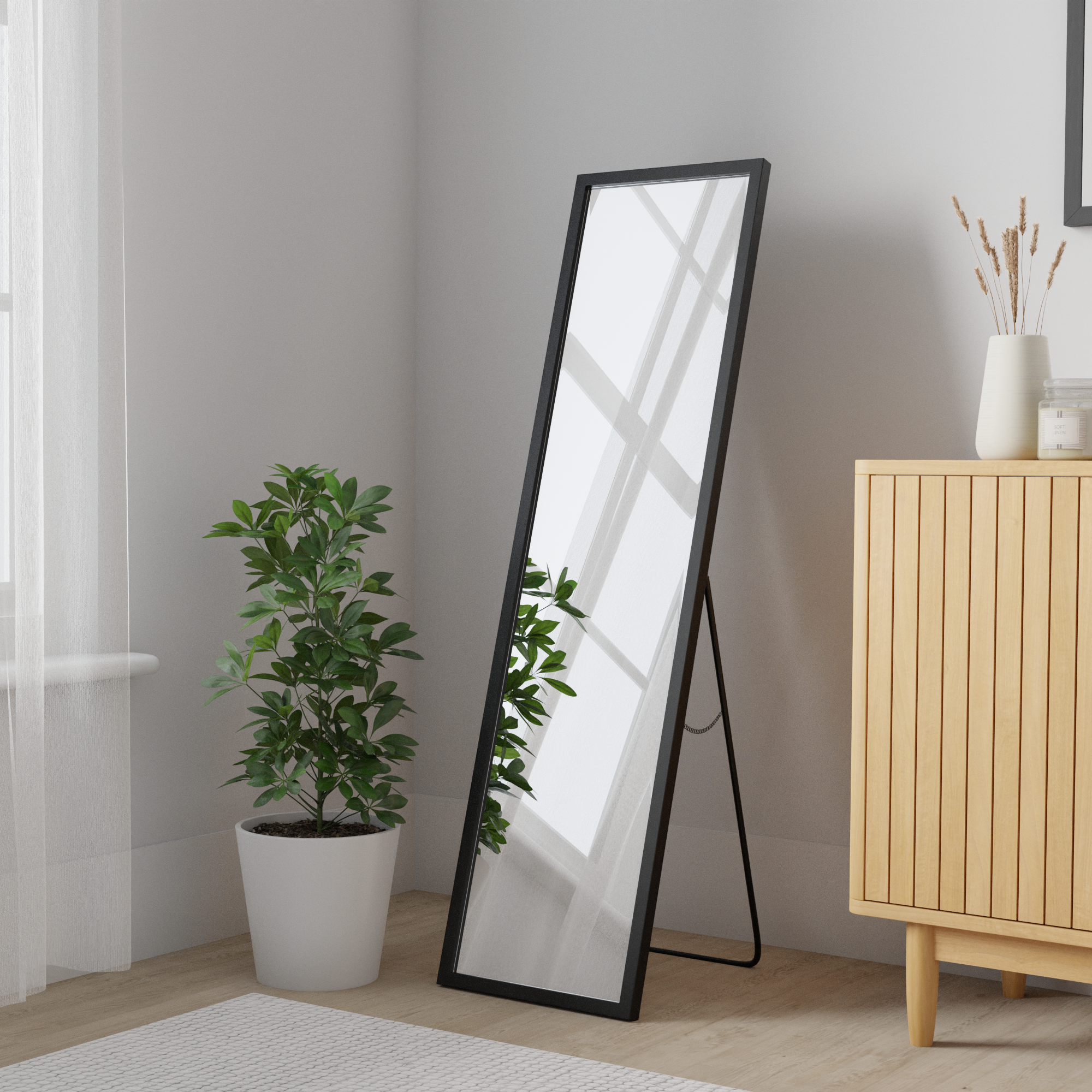 Essentials Rectangle Full Length Free Standing Mirror