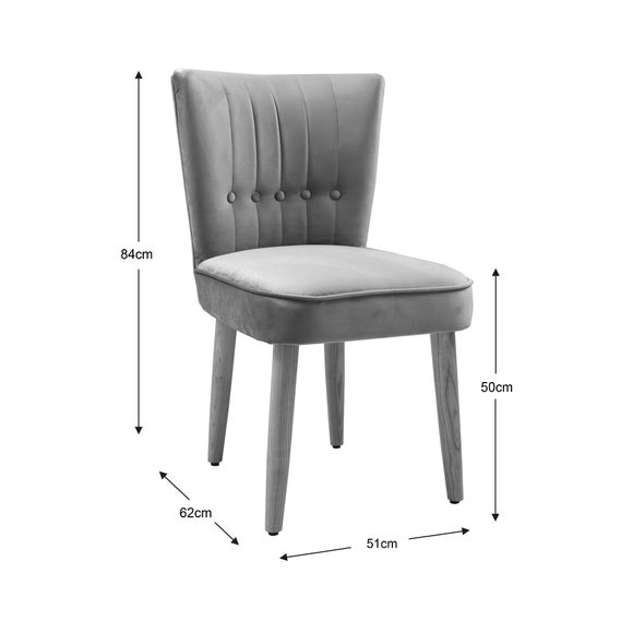 dunelm isla chair grey