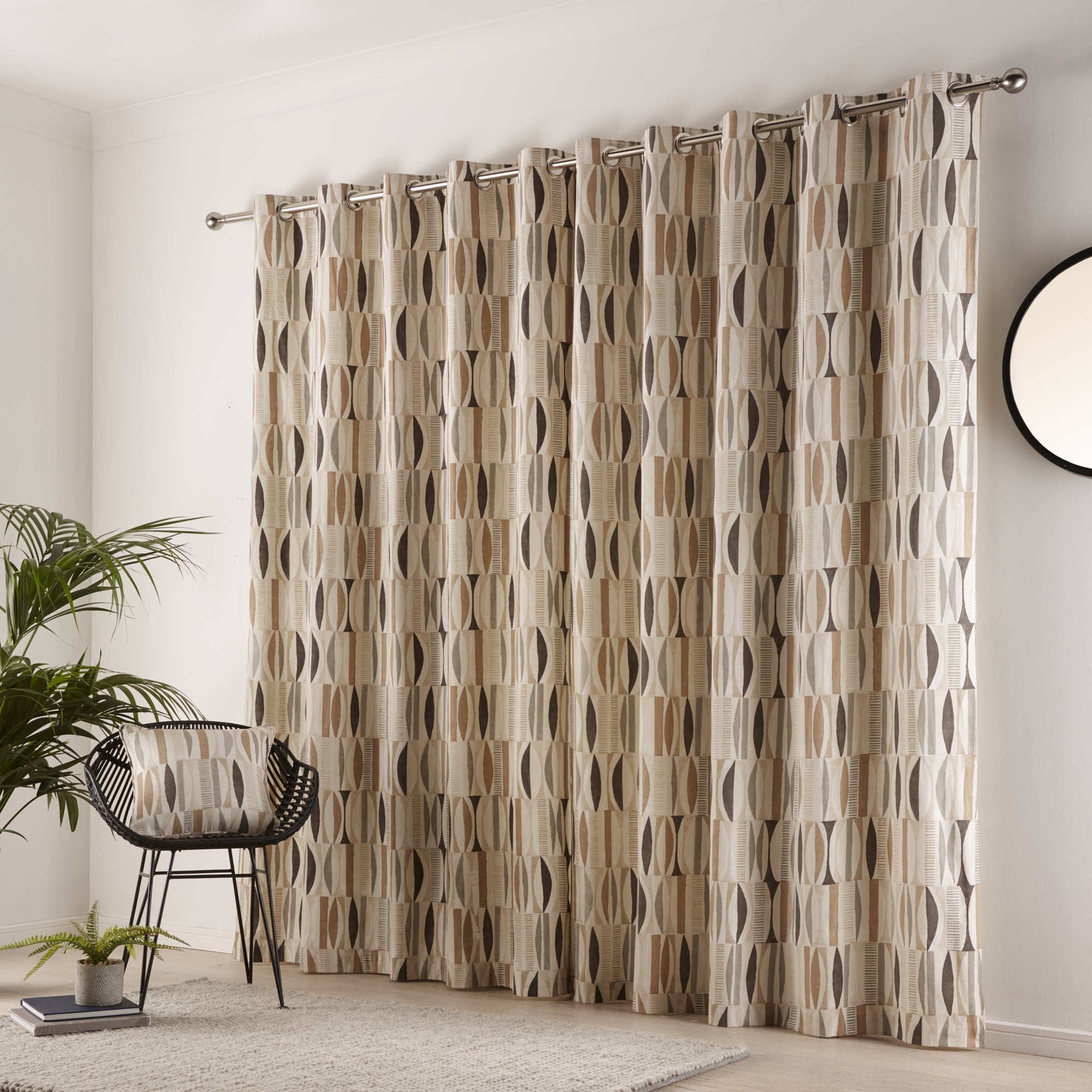 Cuba Natural Eyelet Curtains | Dunelm