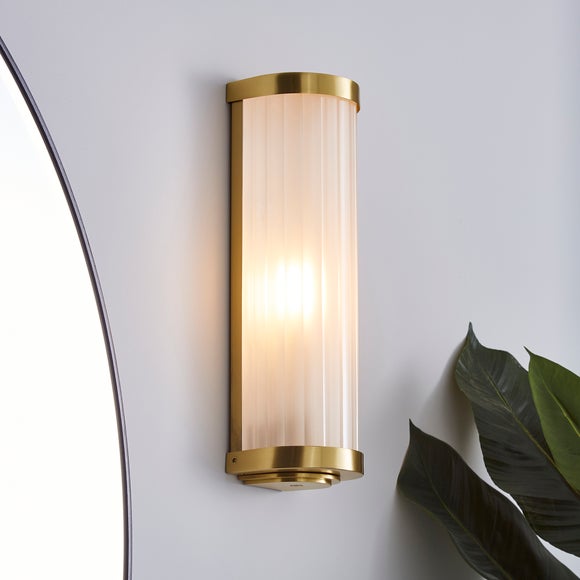 bathroom wall lights brushed brass