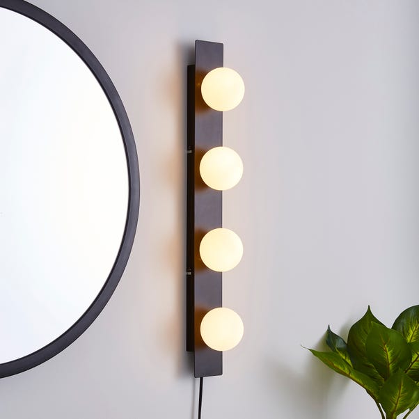 Coco Hollywood Mirror Light Black, Mirror With Lights
