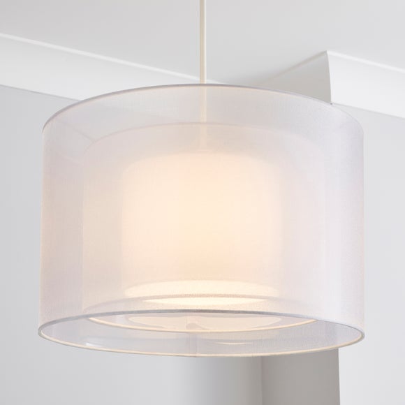 white lamp shade dunelm