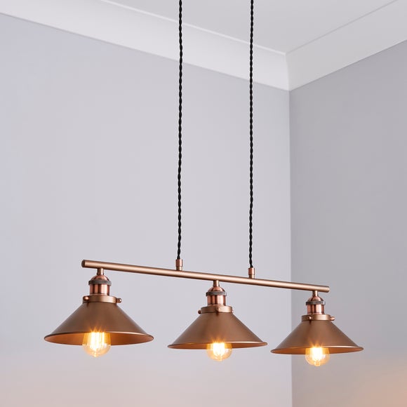 dunelm copper light fitting