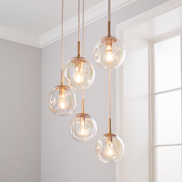 glass pendant lights dunelm