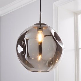 Alexis DimpIed Glass 1 Light Pendant Ceiling Fitting