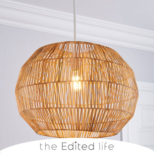 Wicker Woven Easy Fit Pendant Natural Dunelm Wicker Woven Easy Fit Pendant Natural, Lamp Shade Not Fitting