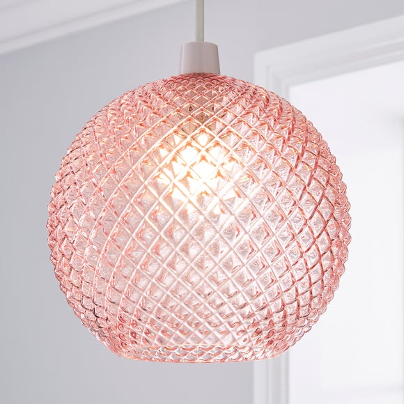 faceted glass pendant light