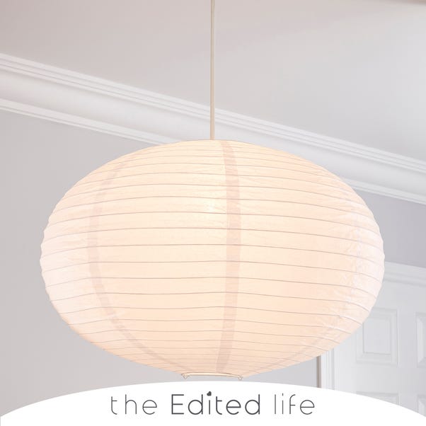 The Edited Life Rice Paper Oval Shade 60cm Dunelm - Paper Lantern Ceiling Light Cover The Edited Life Rice Paper Oval Shade 60cm Dunelm - Paper Lantern Ceiling Light Cover
