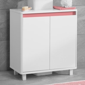 Vienna white single door mirror cabinet