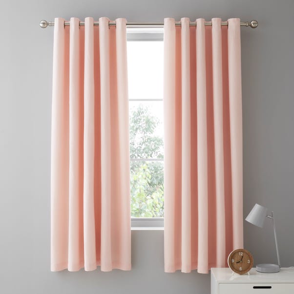 Mini Waffle S Pink Blackout Eyelet Curtains Dunelm Mini Waffle S Pink Blackout Eyelet, Grey And Orange Curtains Dunelm
