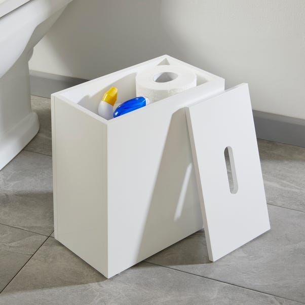 Jasper White Gloss Bathroom Tidy with Removable Lid image 1 of 4