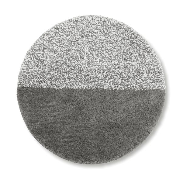 Elements Marl Grey Circle Bath Mat Light Grey