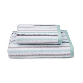 Dragonfly Mint Striped Towel