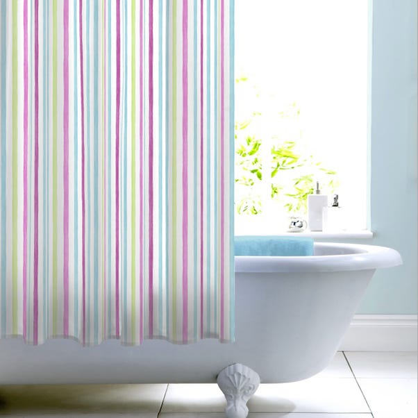Heavenly Hummingbird Blue Stripe Shower Curtain Dunelm Heavenly Hummingbird Blue Stripe Shower, Blue Stripe Shower Curtain