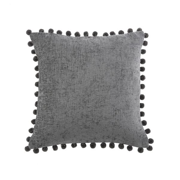 Chenille Square PomPom Cushion image 1 of 6