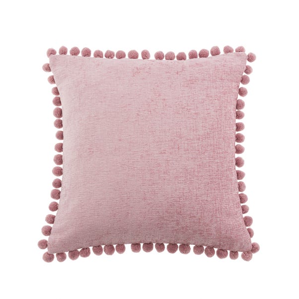 Chenille Square PomPom Cushion image 1 of 6